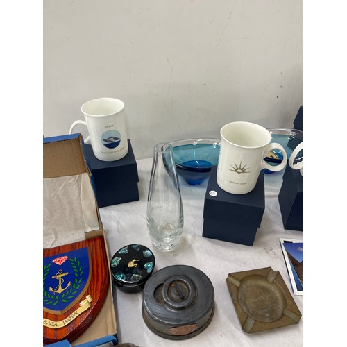 174 - Selection of miscellaneous includes cruise memorabilia, ash tray etc