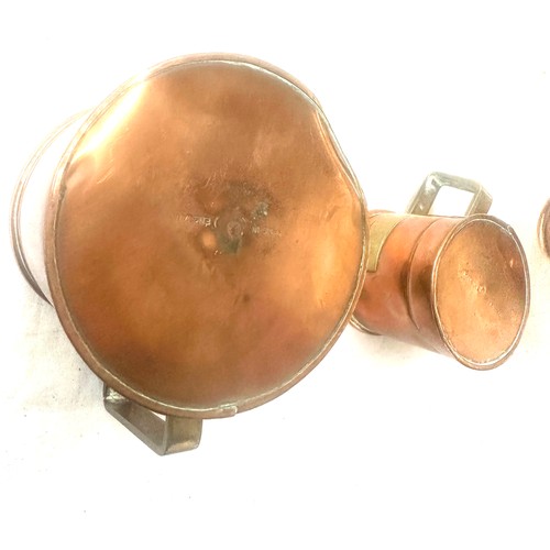 116 - Set of vintage copper grain cups