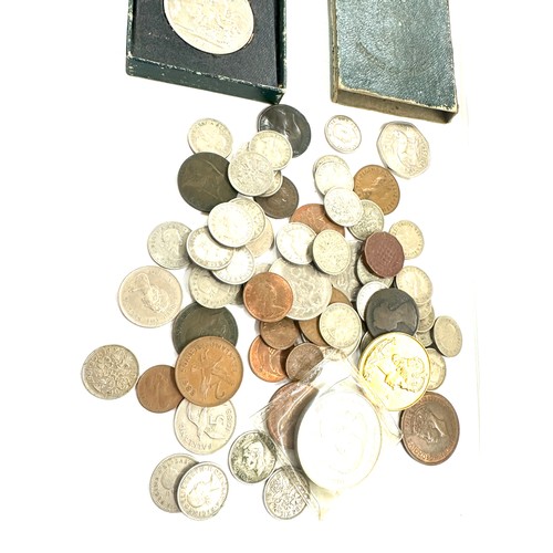 519 - Selection of vintage coins includes crowns etc