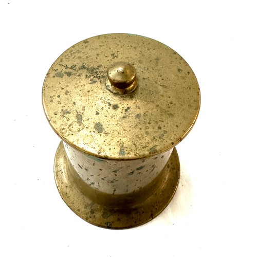 111 - Tobacco jar, possibly trench art