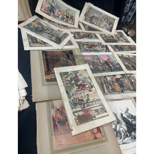 67 - Large selection of vintage and later prints includes Edward Dulac, Rowlandson, a picture by H.H clea... 