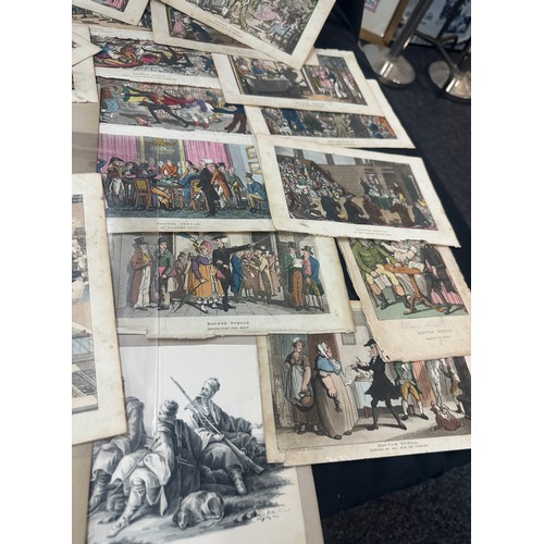 67 - Large selection of vintage and later prints includes Edward Dulac, Rowlandson, a picture by H.H clea... 