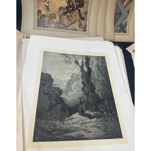 67 - Large selection of vintage and later prints includes Edward Dulac, Rowlandson, a picture by H.H clea... 