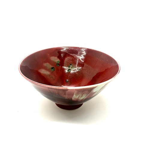 620 - Small Chinese Sang-de-Boeuf bowl measures approximately 3 inches tall 5.5 inches wide