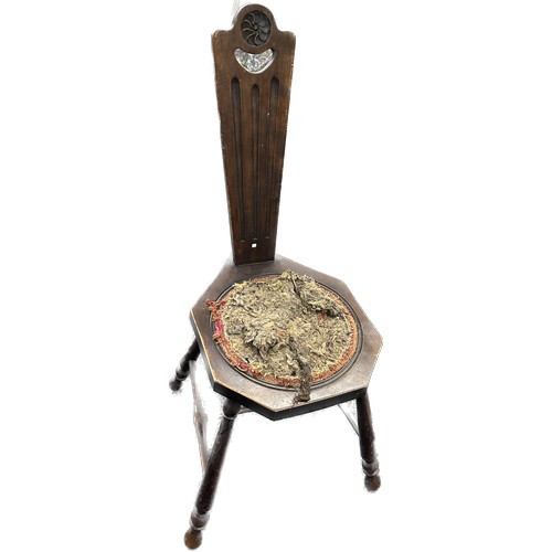 315 - Antique spinning wheel chair