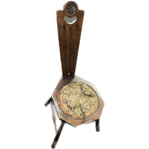 315 - Antique spinning wheel chair