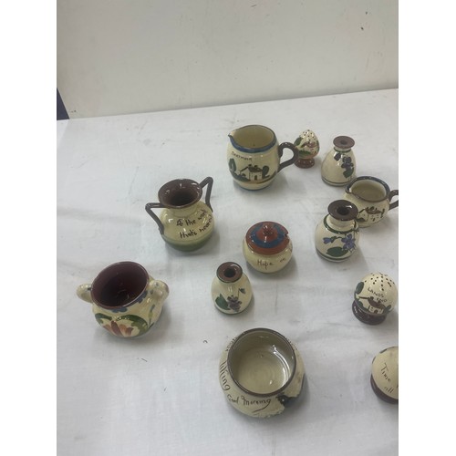 207 - Large selection of devonshire ware pottery