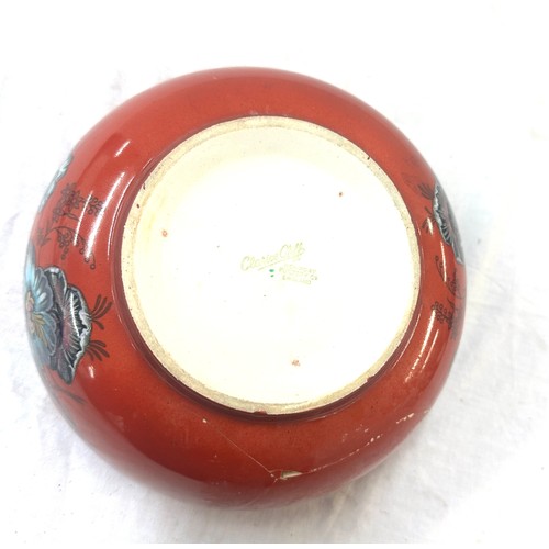 623 - Clarice cliff bowl, af 7.5 inches diameter, a/f