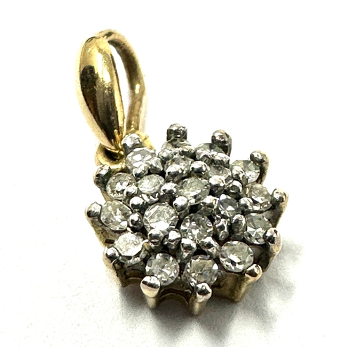 57 - 9ct gold diamond pendant weight 0.5g