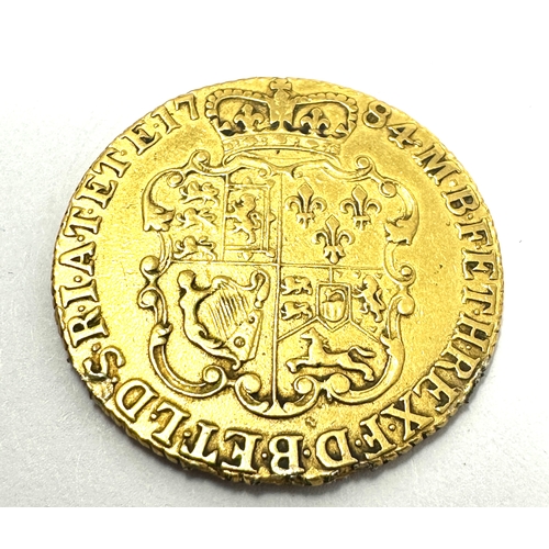 63 - 1784 George 111 gold guinea