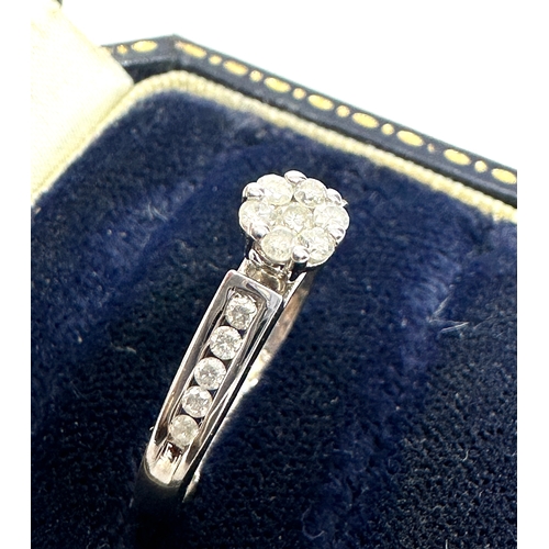 73 - 9ct white gold diamond ring 0.25ct diamonds weight 1.8g