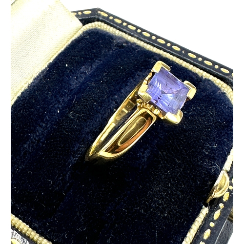 76 - 18ct gold tanzanite ring weight 4.5g