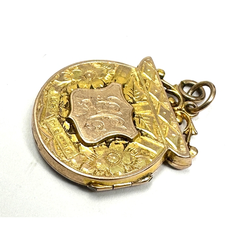 97 - Antique gold locket chester gold hallmarks weight 4.5g