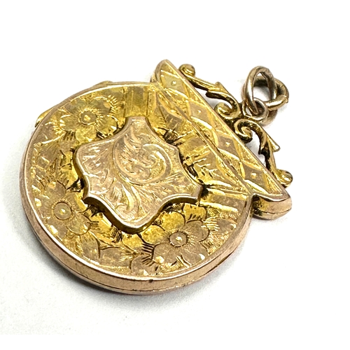 97 - Antique gold locket chester gold hallmarks weight 4.5g