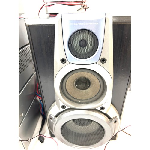 289 - Technics surround sound with 5 speakers and remote, working order