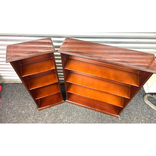 310 - 2 Mahogany bookcases each measures 41 inches tall 30 inches wide 8 inches depth