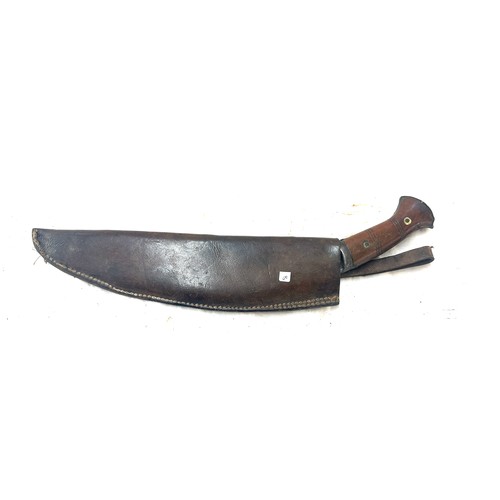 454 - Gurkha knife in brown leather sheath