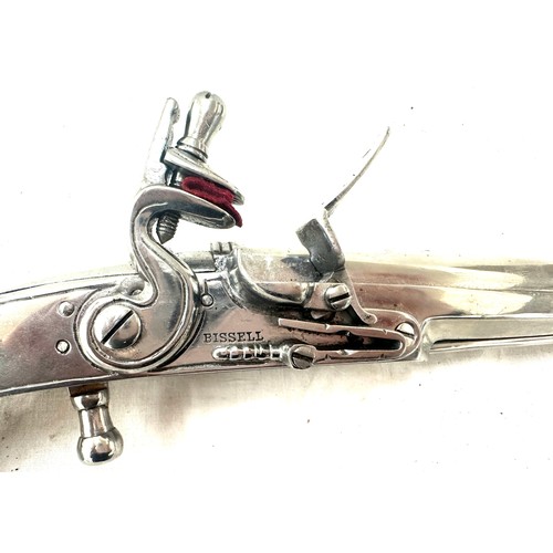 458 - Reproduction scottish flintlock pistol marked bisse;;