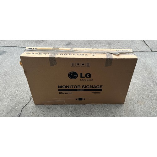 339 - LG Monitor signage  approx 80 cm serial no 502mabt81261