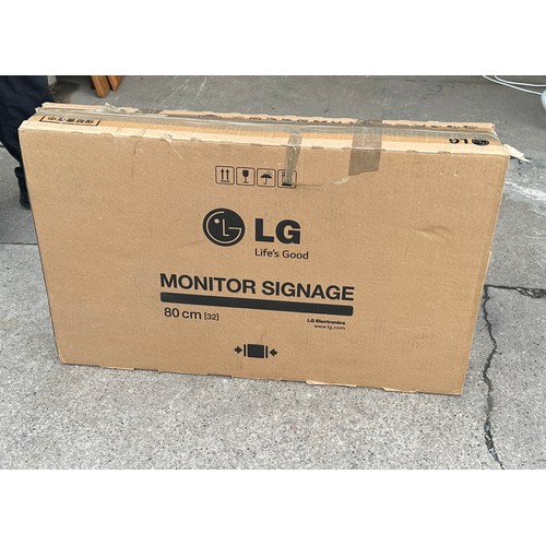 339 - LG Monitor signage  approx 80 cm serial no 502mabt81261