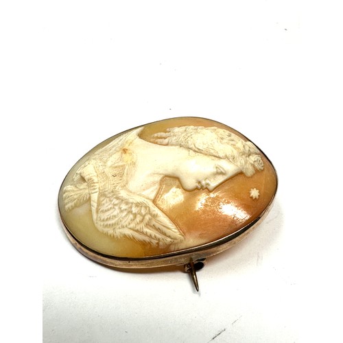 188 - 9ct gold shell cameo brooch (13g)