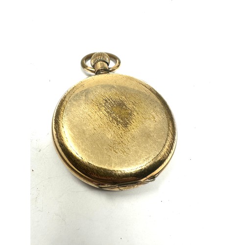 402 - Gents Open Face Rolled Gold Pocket Watch Hand-wind Working