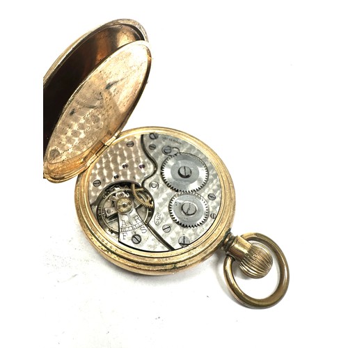 402 - Gents Open Face Rolled Gold Pocket Watch Hand-wind Working