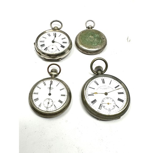 407 - 4 Antique open face pocket watches untested