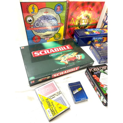 239 - Selection of new board games to include Cranium, scrabble, articulate, mastermind etc