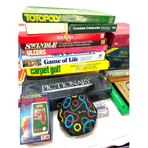 296 - Selection vintage and later board games to include Monpoly, swindle, Chinese chequers, trival pursui... 