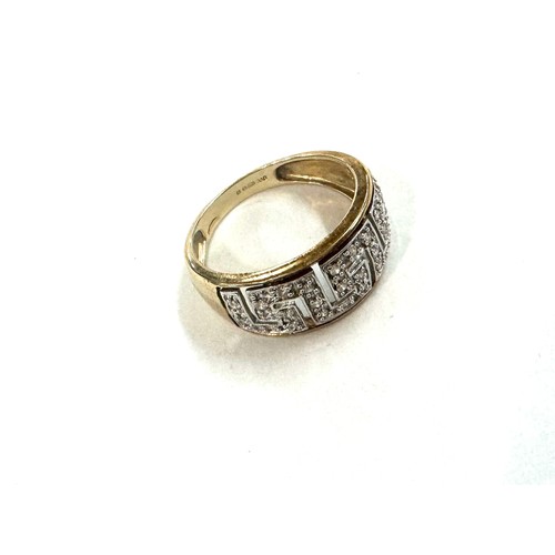 531 - Ladies 9ct gold diamond set ring, ring size p/q, 3.3 grams