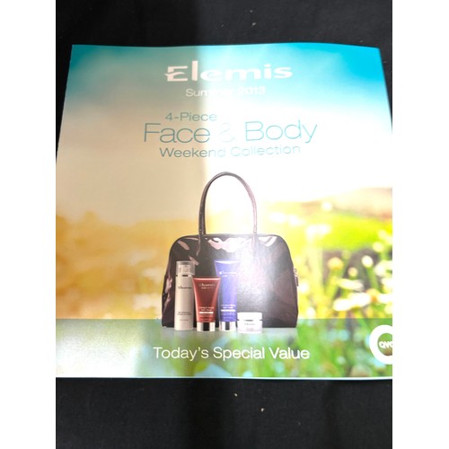 87 - Brand new Elemis 4 piece face and body weekend collection together with treat your feet, no tote bag