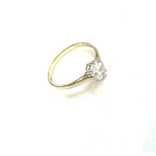 551 - Ladies 14ct gold stone set dress ring, ring size Q weight 2.6g