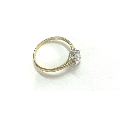 551 - Ladies 14ct gold stone set dress ring, ring size Q weight 2.6g