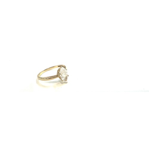 552 - Ladies 14ct gold stone set dress ring, ring size Q weight 1.7g