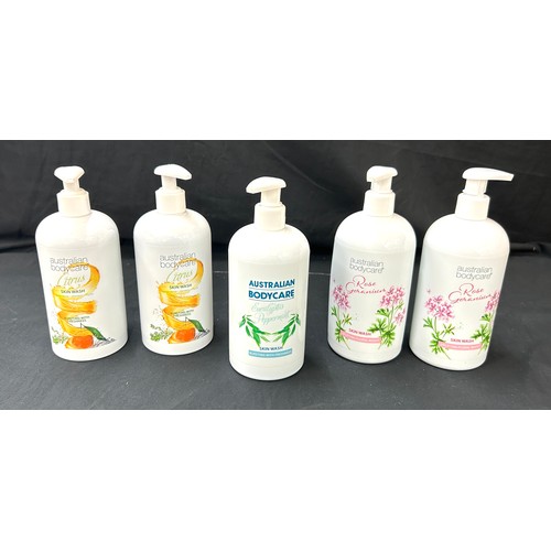 66 - Selection of 5 brand new Australian bodycare skin wash to include Citrus, Eucalyptis and Rose Gerani... 