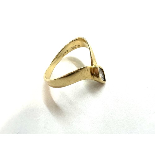 533 - Ladies 14ct gold stone set dress ring, ring size Q weight 3.3grams