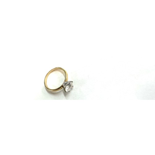 553 - Ladies 14ct gold stone set dress ring, ring size Q weight 3.4