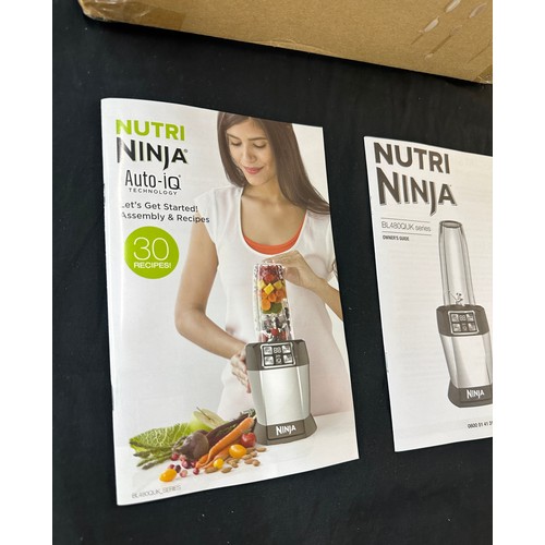 266 - Brand new and boxed Nutri ninja blender with auto IQ, BL480QUK, together with additional accessory j... 