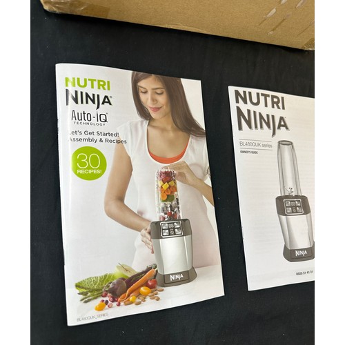 266 - Brand new and boxed Nutri ninja blender with auto IQ, BL480QUK, together with additional accessory j... 