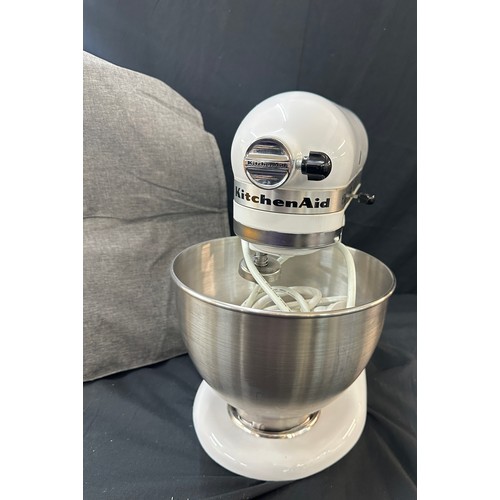 278 - KitchenAid tilt head stand mixer, model 5K45SS, working order, together with kitchen aid tilt head f... 