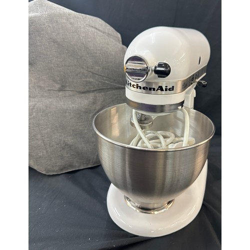 278 - KitchenAid tilt head stand mixer, model 5K45SS, working order, together with kitchen aid tilt head f... 