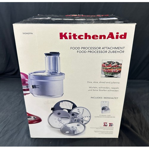 272 - Kitchen Aid food processor attachment, Dice, Slice, Shred and Julienne,  mixer stand not included