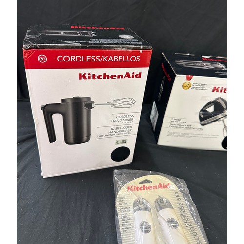 274 - Cordless KitchenAid cordless hand mixer, Kitchenaid 7 speed hand mixer, kitchenAid scoop/spade set- ... 