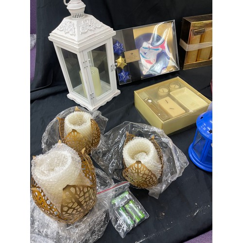 169 - Selection of new candles, holder, gift sets