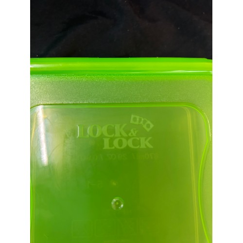 130 - Set of approx 20 brand new LocknLock green topped plastic storage containers, various sizes