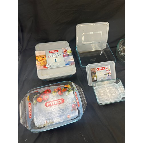 249 - Selection of Pyrex items some brand new trays, storage containers etc