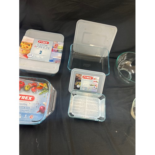 249 - Selection of Pyrex items some brand new trays, storage containers etc