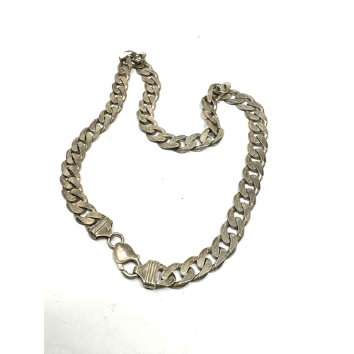 357 - A gents silver chunky curb link necklace (83g)