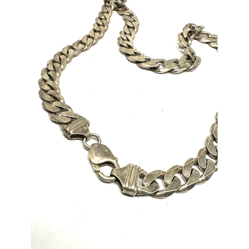 357 - A gents silver chunky curb link necklace (83g)